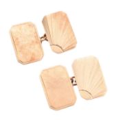 HALLMARKED 9CT GOLD SUNBURST CUFFLINKS