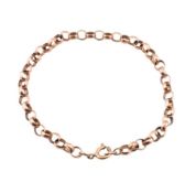 HALLMARKED 9CT GOLD BELCHER CHAIN BRACELET