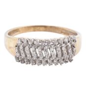 HALLMARKED 9CT GOLD & DIAMOND RING AF