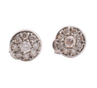 PLATINUM & DIAMOND STUD EARRINGS