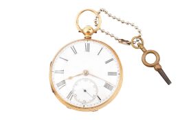 18CT GOLD HALLMARKED OPEN FACED POCKET WATCH BY BOORMAN OF GRAVESEND