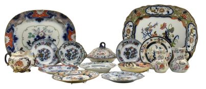 MASONS IRONSTONE - 19TH CENTURY CHINA PART DINNER SERVICE