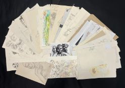 ROBIN SYMES (1939-2023) - LARGE PORTFOLIO OF LIFE DRAWING SKETCHES