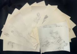 ROBIN SYMES (1939-2023) - FIVE SKETCHES FROM LIFE DRAWING CLASSES