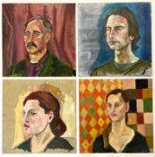 ROBIN SYMES (1939-2023) - FOUR UNTITLED PORTRAIT STUDIES