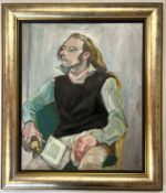 ROBIN SYMES (1939-2023) - UNTITLED PORTRAIT OF SEATED MAN