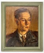 ROBIN SYMES (1939-2023) - UNTITLED PORTRAIT OF YOUNG MALE WITH TIE
