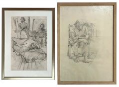 ROBIN SYMES (1939-2023) - TWO UNTITLED LIFE-DRAWING STUDIES