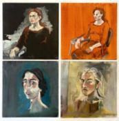 ROBIN SYMES (1939-2023) - FOUR UNTITLED PORTRAIT STUDIES
