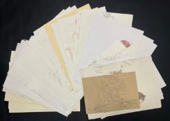 ROBIN SYMES (1939-2023) - LARGE COLLECTION OF LIFE DRAWING SKETCHES