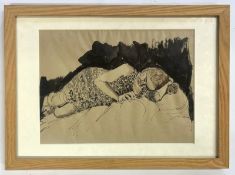 ROBIN SYMES (1939-2023) - UNTITLED PORTRAIT OF LADY SLEEPING