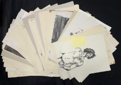 ROBIN SYMES (1939-2023) - LARGE PORTFOLIO OF LIFE DRAWING SKETCHES