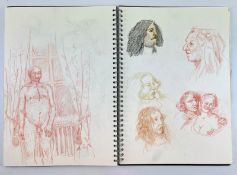 ROBIN SYMES (1939-2023) - SKETCHBOOK OF ORIGINAL SKETCHES AND DRAWINGS