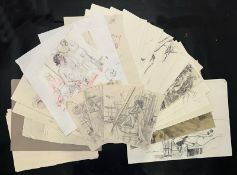 ROBIN SYMES (1939-2023) - LARGE COLLECTION OF LIFE DRAWING SKETCHES
