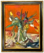 ROBIN SYMES (1939-2023) - UNTITLED STILL LIFE WITH TULIPS
