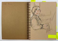 ROBIN SYMES (1939-2023) - ART SKETCHBOOK OF ORIGINAL DRAWINGS & STUDIES