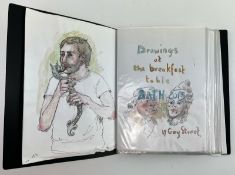 ROBIN SYMES (1939-2023) - DRAWINGS AT THE BREAKFAST TABLE, BATH 2015