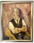 ROBIN SYMES (1939-2023) - UNTITLED PORTRAIT OF MAN WTH CROSSED ARMS