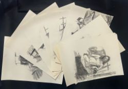 ROBIN SYMES (1939-2023) - CIRCA 8 SKETCHES FROM LIFE DRAWING CLASSES