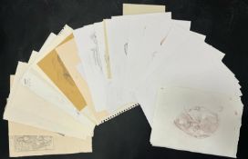 ROBIN SYMES (1939-2023) - SKETCH PAD OF ORIGINAL SKETCHES & DRAWINGS