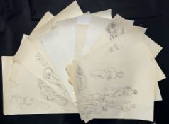 ROBIN SYMES (1939-2023) - TWELVE SKETCHES FROM LIFE DRAWING CLASSES