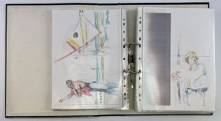 ROBIN SYMES (1939-2023) - ALBUM OF ORIGINAL DRAWINGS & SKETCHES