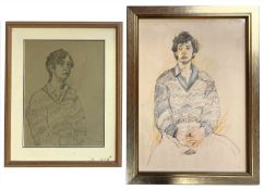 ROBIN SYMES (1939-2023) - TWO UNTITLED PORTRAIT STUDY OF YOUNG MAN