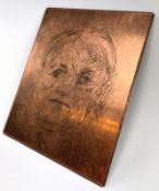 ROBIN SYMES (1939-2023) - SELF PORTRAIT COPPER PLATE