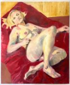 ROBIN SYMES (1939-2023) - UNTITLED PORTRAIT OF NUDE LADY