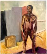 ROBIN SYMES (1939-2023) - UNTITLED PORTRAIT OF A NUDE MALE