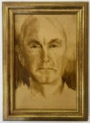 ROBIN SYMES (1939-2023) - UNTITLED PORTRAIT OF ELDER MAN IN SEPIA
