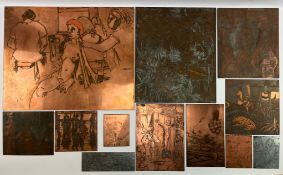 ROBIN SYMES (1939-2023) - TEN ORIGINAL ACID-ETCHED COPPER PLATES