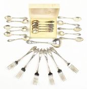 COLLECTION OF NORWEGIAN 830 SILVER FLATWARE