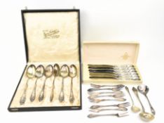 CASED NORWEGIAN 830 SILVER MARKED CANTEEN & FLATWARES