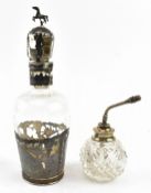 COLLECTION OF SILVER & CUT GLASS DRESSING TABLE WARES