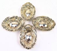 FOUR EDWARD VII HALLMARKED SILVER BON BON DISHES /BASKETS