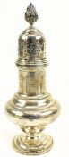 A VICTORIAN HALLMARKED SILVER SUGAR SIFTER / CASTOR