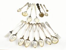 COLLECTION OF NORWEGIAN 830S MARKED SILVER FLATWARE