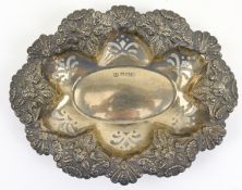 A GEORGE V HALLMARKED SILVER BONBON DISH