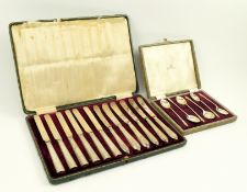 TWO CASED HALLMARKED SILVER & SILVER PLATED FLATWARE