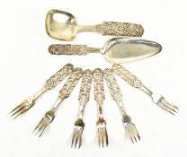 COLLECTION OF NORWEGIAN SILVER 830 MARKED FLATWARE