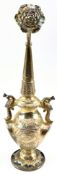 A 19TH CENTURY INDIAN SILVER ROSEWATER SPRINKLER