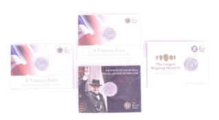 ROYAL MINT - FOUR FINE SILVER £20 COINS