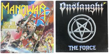 TWO HEAVY METAL RECORD ALBUMS - MANOWAR & ONSLAUGHT