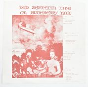 LED ZEPPELIN LIVE ON BLUEBERRY HILL - BOOTLEG DOUBLE LP ALBUM
