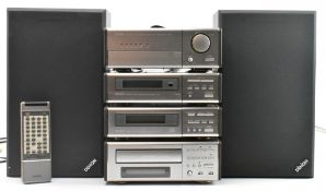 DENON HI-FI - BOXED FOUR PART STACKING SYSTEM AND PAIR OF SPEAKERS