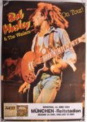 BOB MARLEY & THE WAILERS ON TOUR - 1980S GERMAN MUSIC POSTER