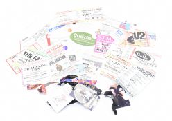 COLLECTION OF VINTAGE GIG TICKET STUBS & WRISTBANDS FROM 1980S ONWARDS INCL. BOWIE