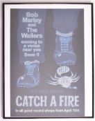BOB MARLEY & THE WAILERS - CATCH A FIRE - PROMOTIONAL MUSIC POSTER