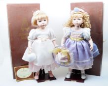 ALBERON DOLLS - COLLECTION OF TWO LATE 20TH CENTURY PORCELAIN DOLLS